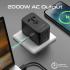 Promate TripMate 100W USB-C GaN Travel Charger, Ultra-Compact Dual USB-C™ Power Delivery Laptop Charger, 18W QC 3.0 Port, 20W Type-C™ PD Port and Multi-Regional Plugs for USB-C™ and USB Devices